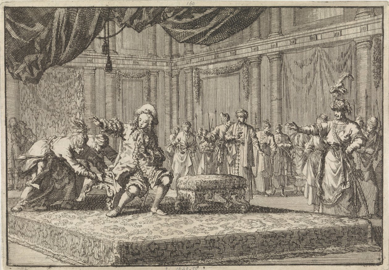 The French Ambassador in Constantinople is Deprived of the Seat He Had Placed Next to the Grand Vizier, 1677 by Jan Luyken