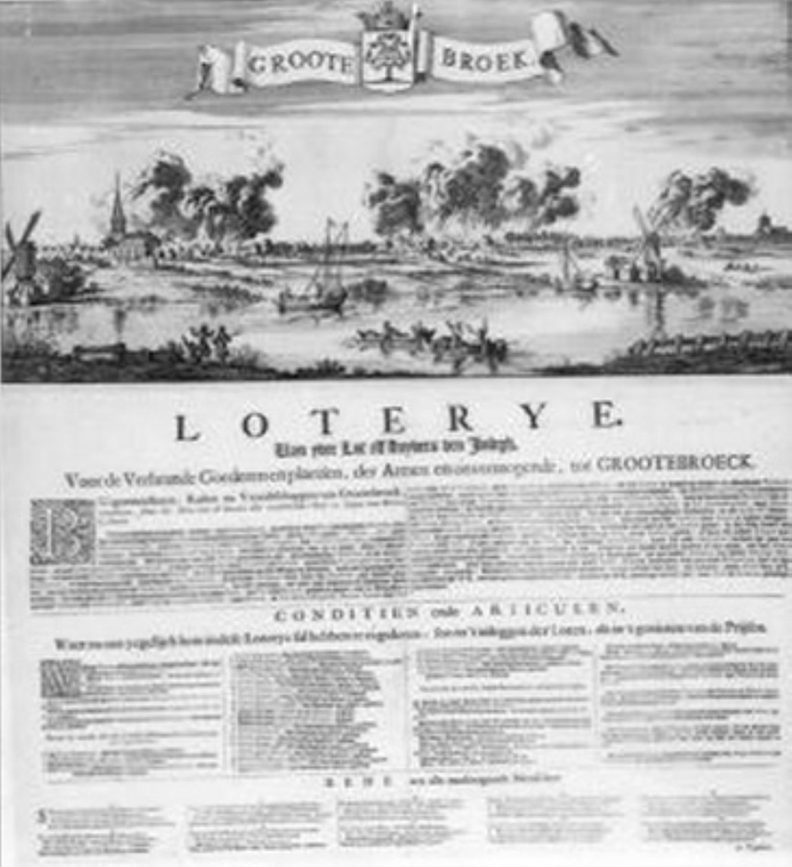 Depiction of the Fires in Grootebroek on May 15, 1681, and August 20, 1694 by Jan Luyken