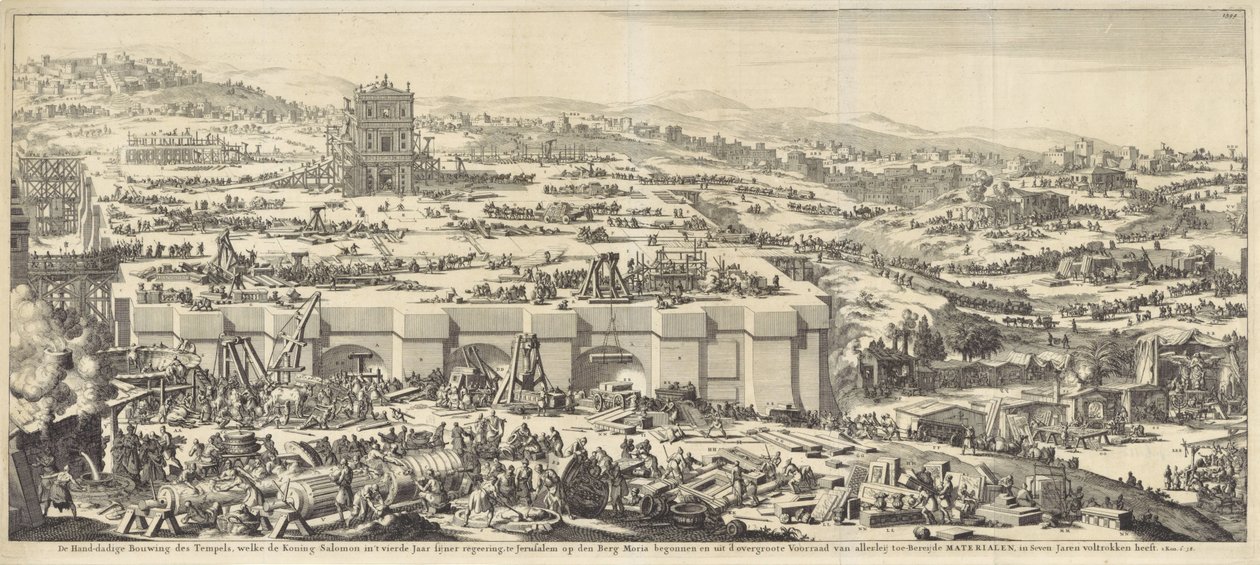 Construction of the Temple of Solomon by Jan Luyken