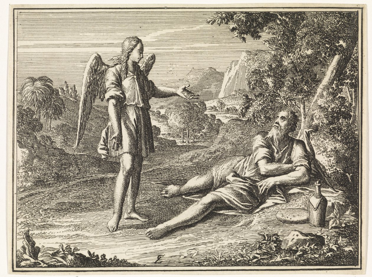 Elijah Visited by an Angel in the Desert by Jan Luyken