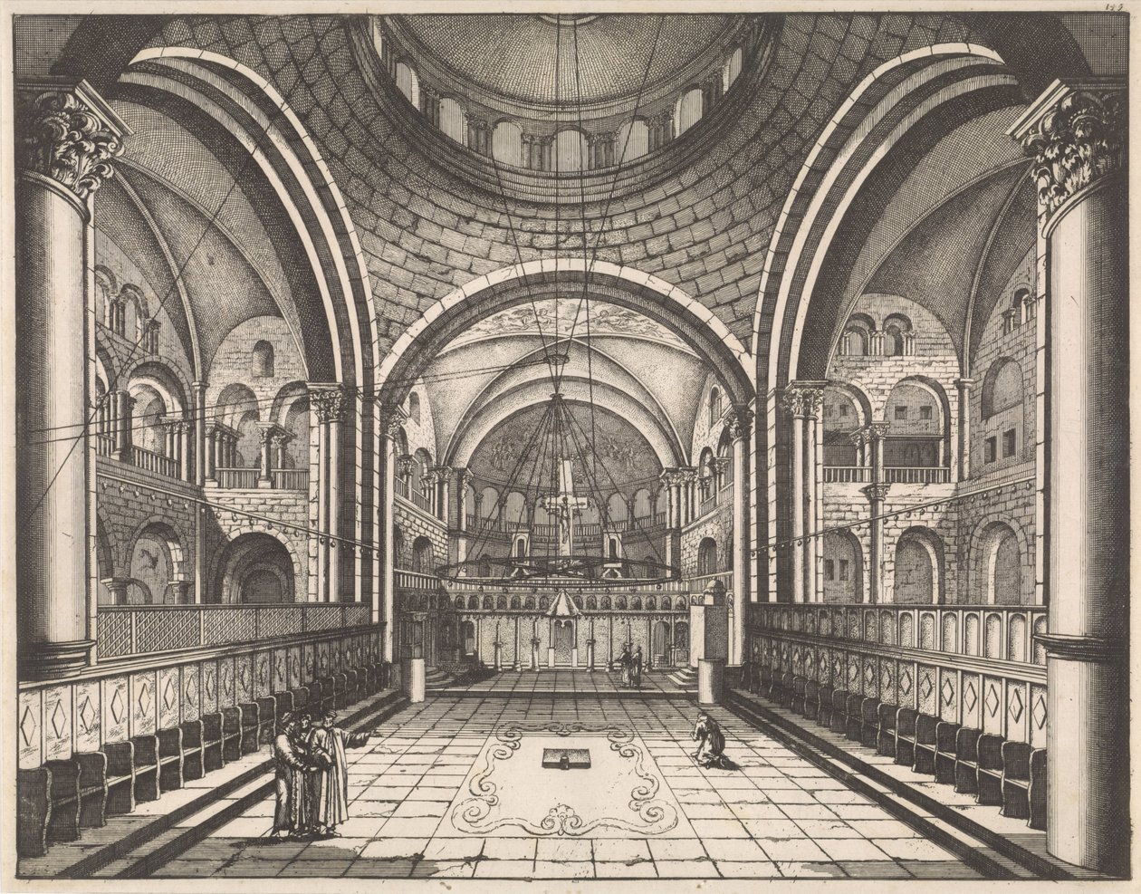 Choir of the Church of the Holy Sepulchre in Jerusalem by Jan Luyken