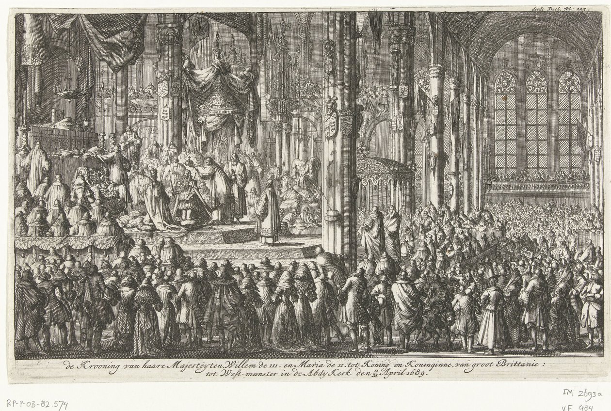 Coronation of William III, 1689 by Jan Luyken