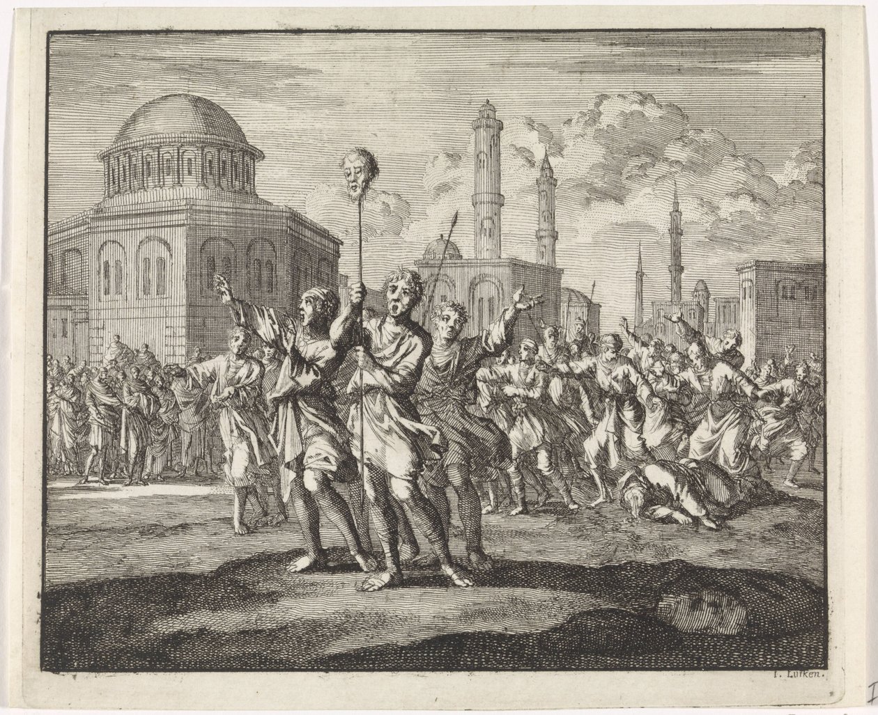 Beheading of a Monk During Riots in Constantinople by Jan Luyken