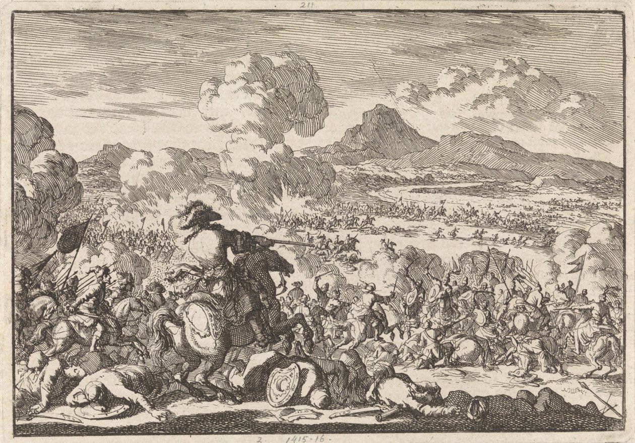 Victory of Prince Eugene over the Turks at the Tisza, 1697 by Jan Luyken