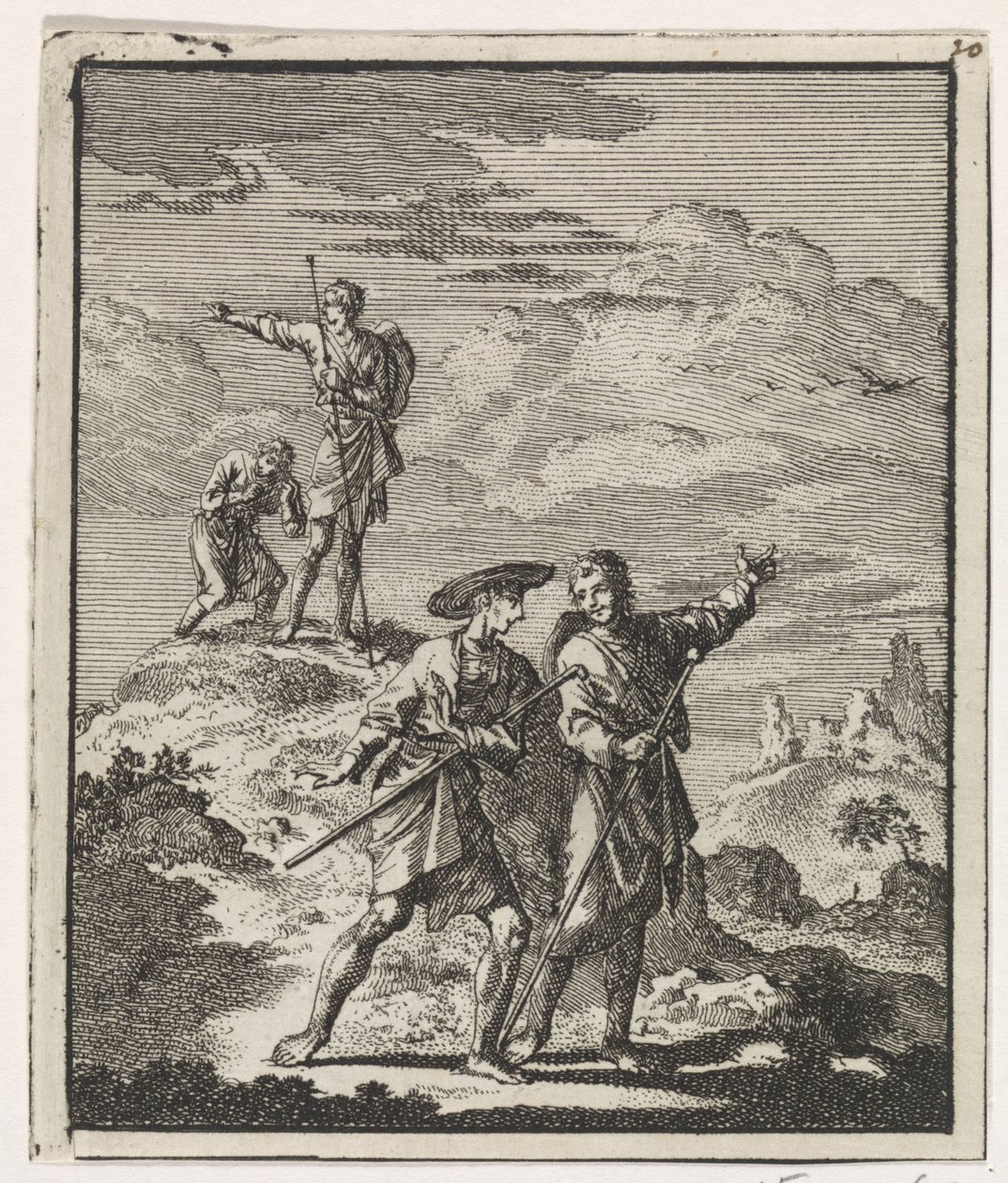 Pilgrims in a Mountain Landscape by Jan Luyken