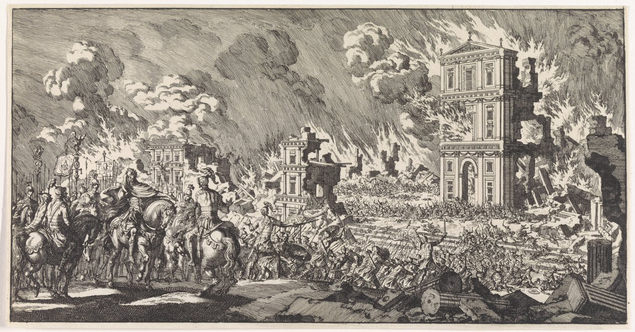 Romans Destroying a Jewish Temple in Jerusalem by Jan Luyken