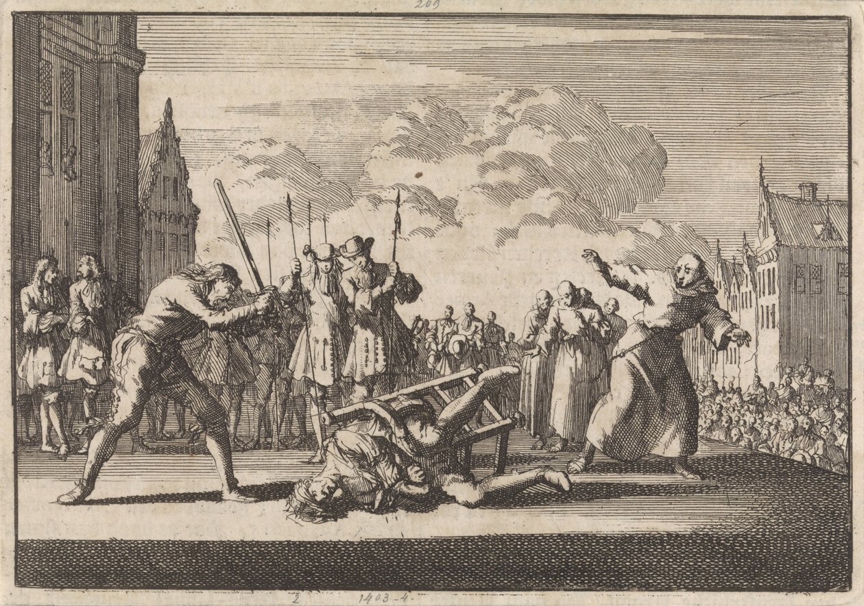 Execution of Imperial War Commissioner Cronsbruck in Mainz, 1691 by Jan Luyken