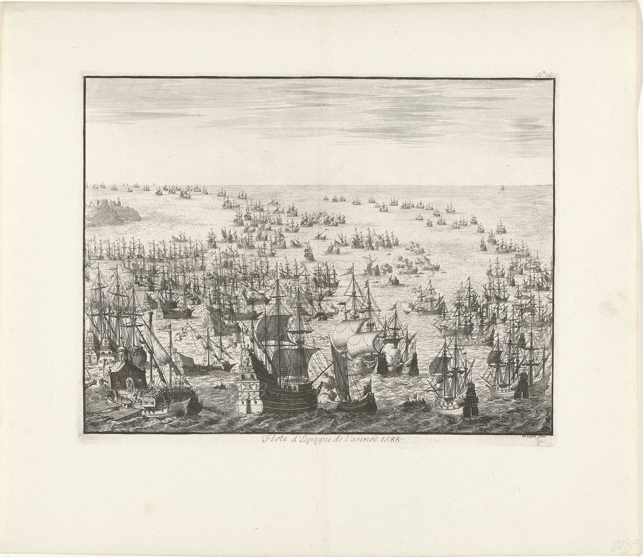 The Sinking of the Spanish Armada in 1588, c. 1680 by Jan Luyken