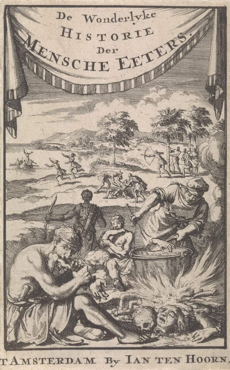 The wonderful history of human eaters by A. Magyrus, 1696 by Jan Luyken