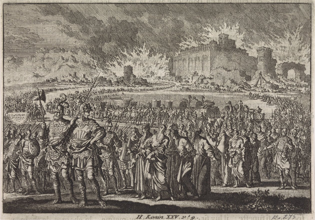 Destruction of Jerusalem by the Babylonian Army by Jan Luyken