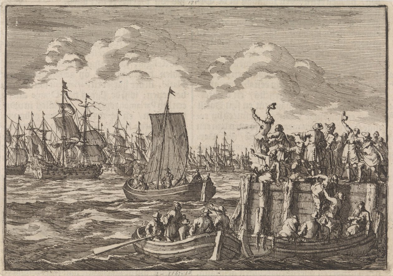 William III Departs with the Fleet to England, 1688 by Jan Luyken