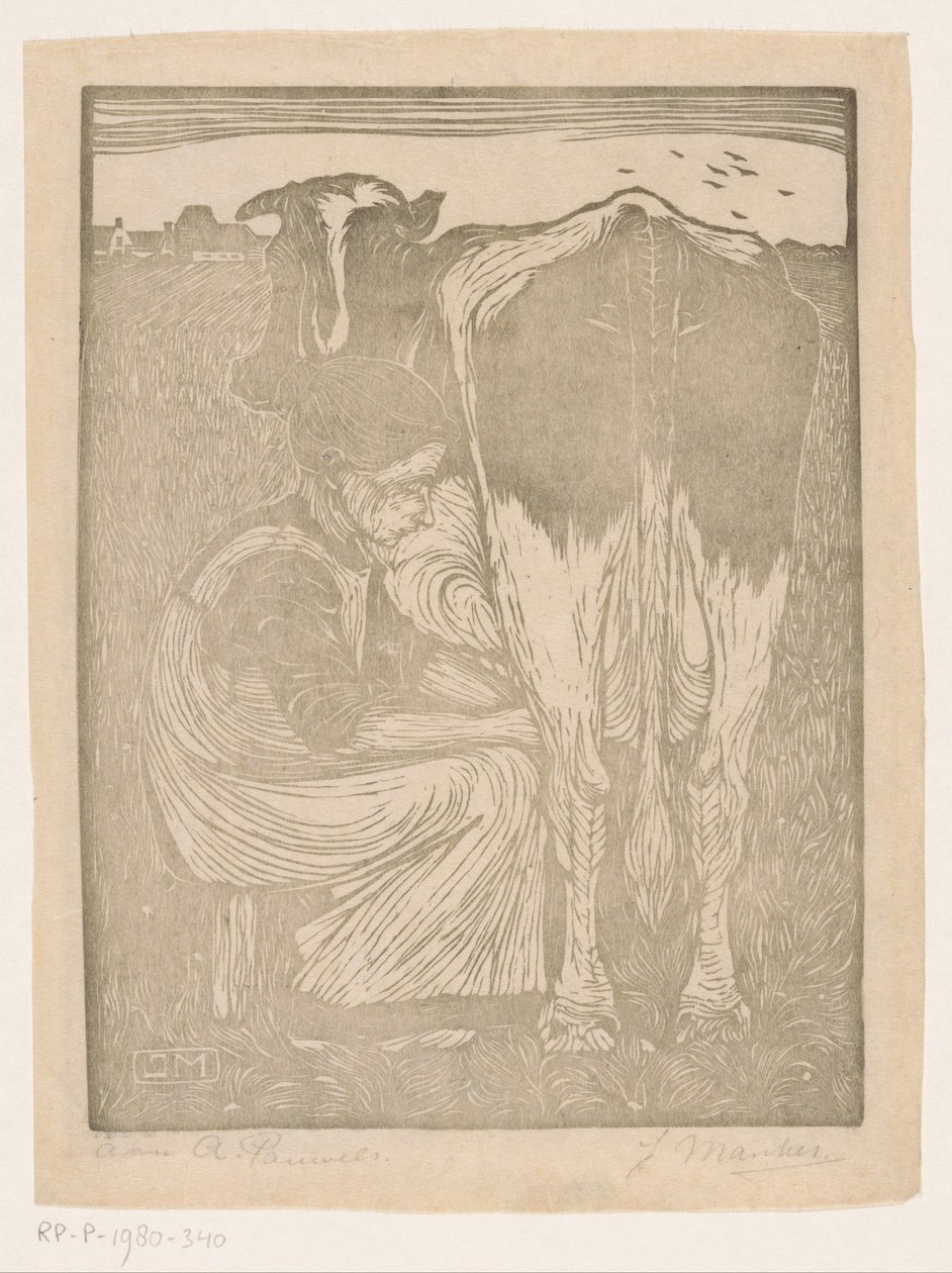 Milkmaid by Jan Mankes (signed by artist)