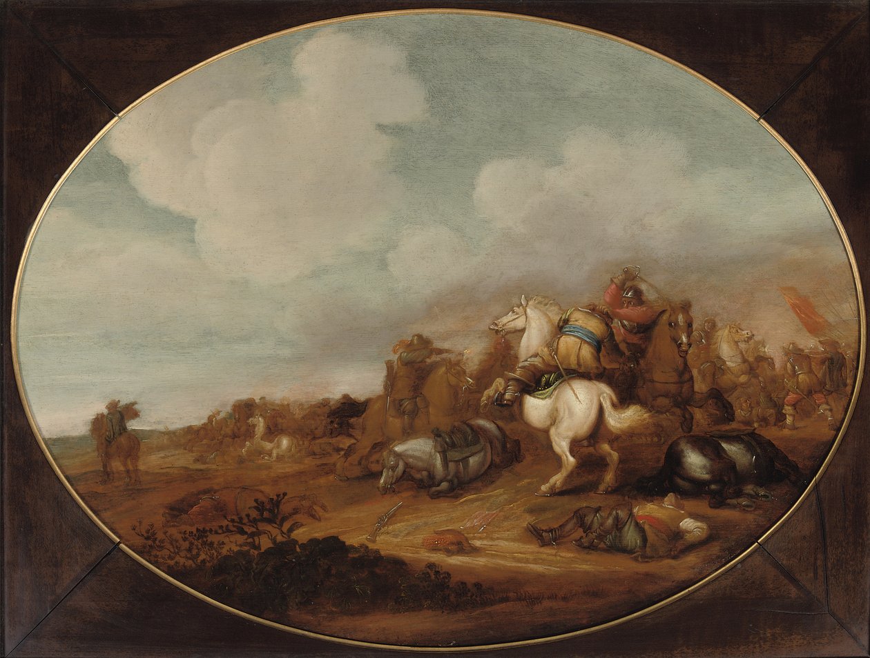 A Cavalry Skirmish by Jan Martszen de Jonge