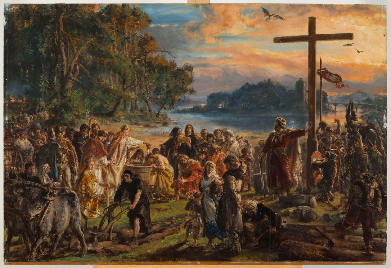 Introduction of Christianity. A.D. 965 by Jan Matejko