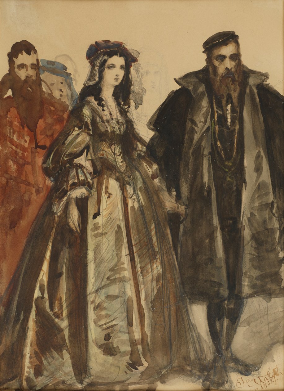 Sigismund Augustus and Barbara by Jan Matejko