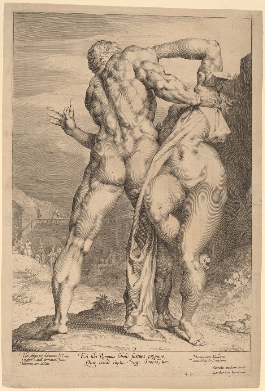 The Rape of a Sabine Woman (View from Behind) by Jan Muller, after Adriaen de Vries