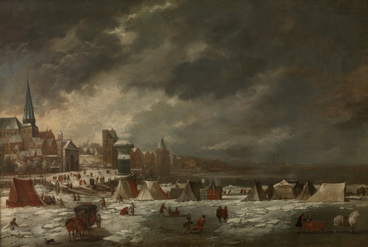 The Frozen Scheldt in Antwerp by Jan Peeters