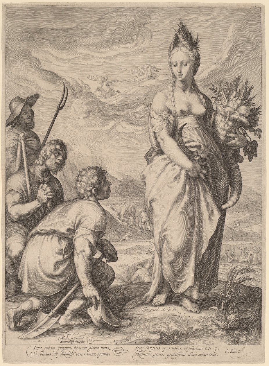 The Cult of Ceres by Jan Pietersz Saenredam, after Hendrik Goltzius