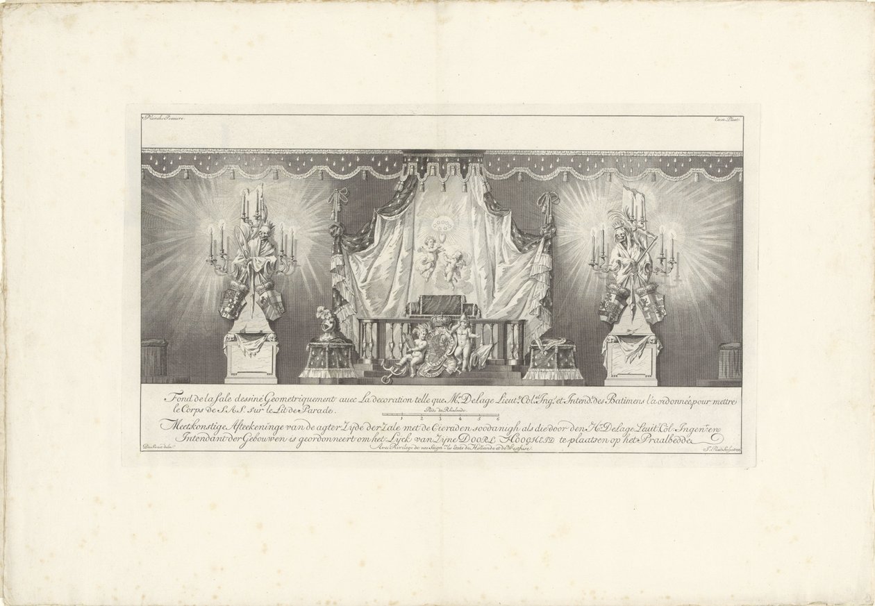 Back of the Hall with the Bed of State of Prince William IV, 1751 by Jan Punt