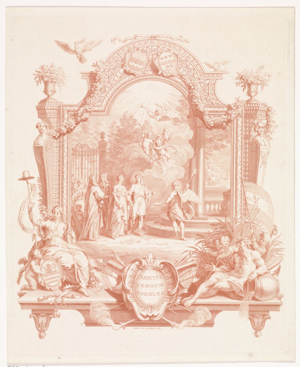 Allegorical Representation on the Occasion of the Marriage of Arnout van Citters and Sara Jacoba Ockerse by Jan Punt