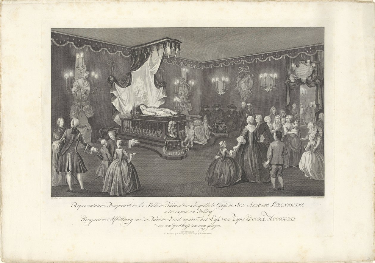 Hall with the State Bed of Prince William IV, 1751 by Jan Punt