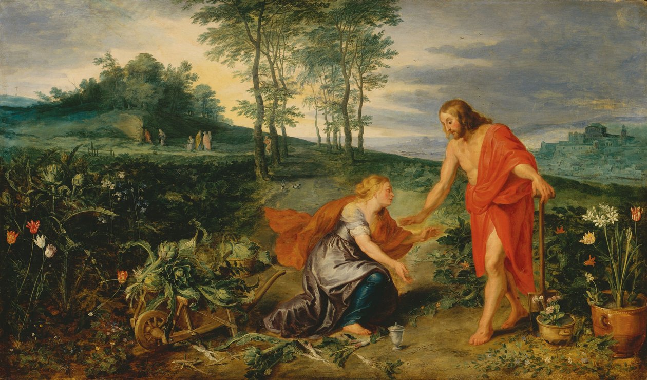 Christ appears to Mary Magdalene on Easter morning (Noli me tangere), c.1626 by Jan & Rubens P.P. (1577 1640) Brueghel