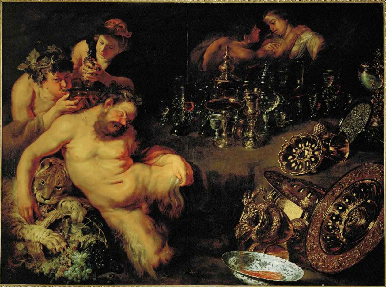 Drunken Silenus by Jan & Rubens P.P. (1577-1640) Brueghel