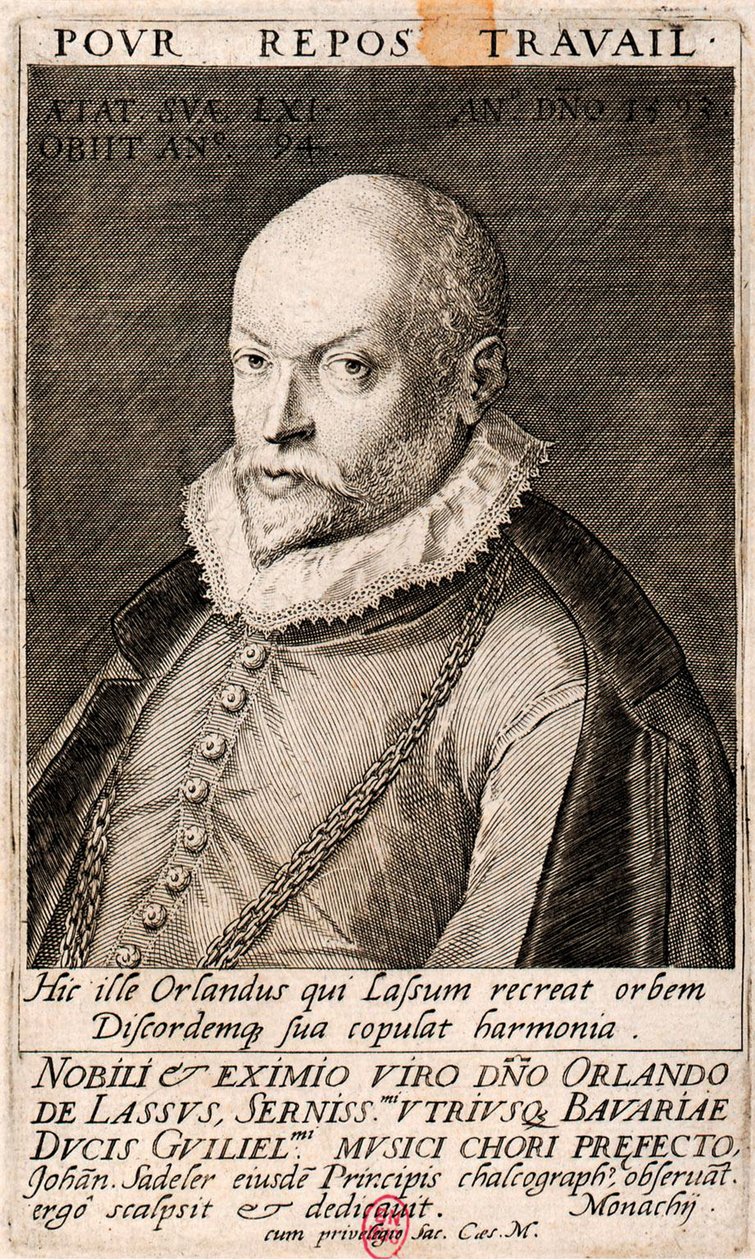 Portrait of the Composer Orlando di Lasso by Jan Sadeler