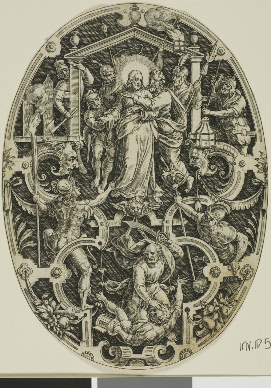 Betrayal of Christ, from Passion of Christ by Jan Sadeler I