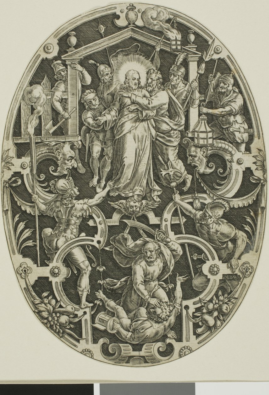 Betrayal of Christ, from Passion of Christ by Jan Sadeler I