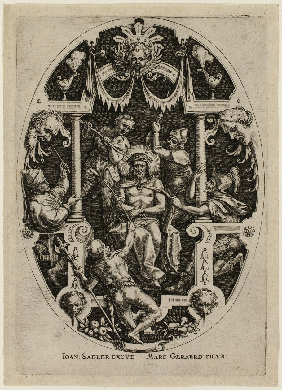 Crowning with Thorns, from Passion of Christ by Jan Sadeler I