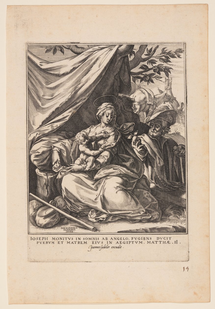Rest on the Flight into Egypt by Jan Sadeler I