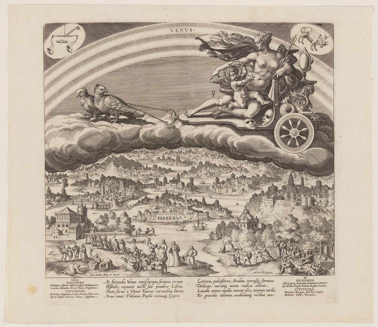 Venus, from The Seven Planets by Jan Sadeler I