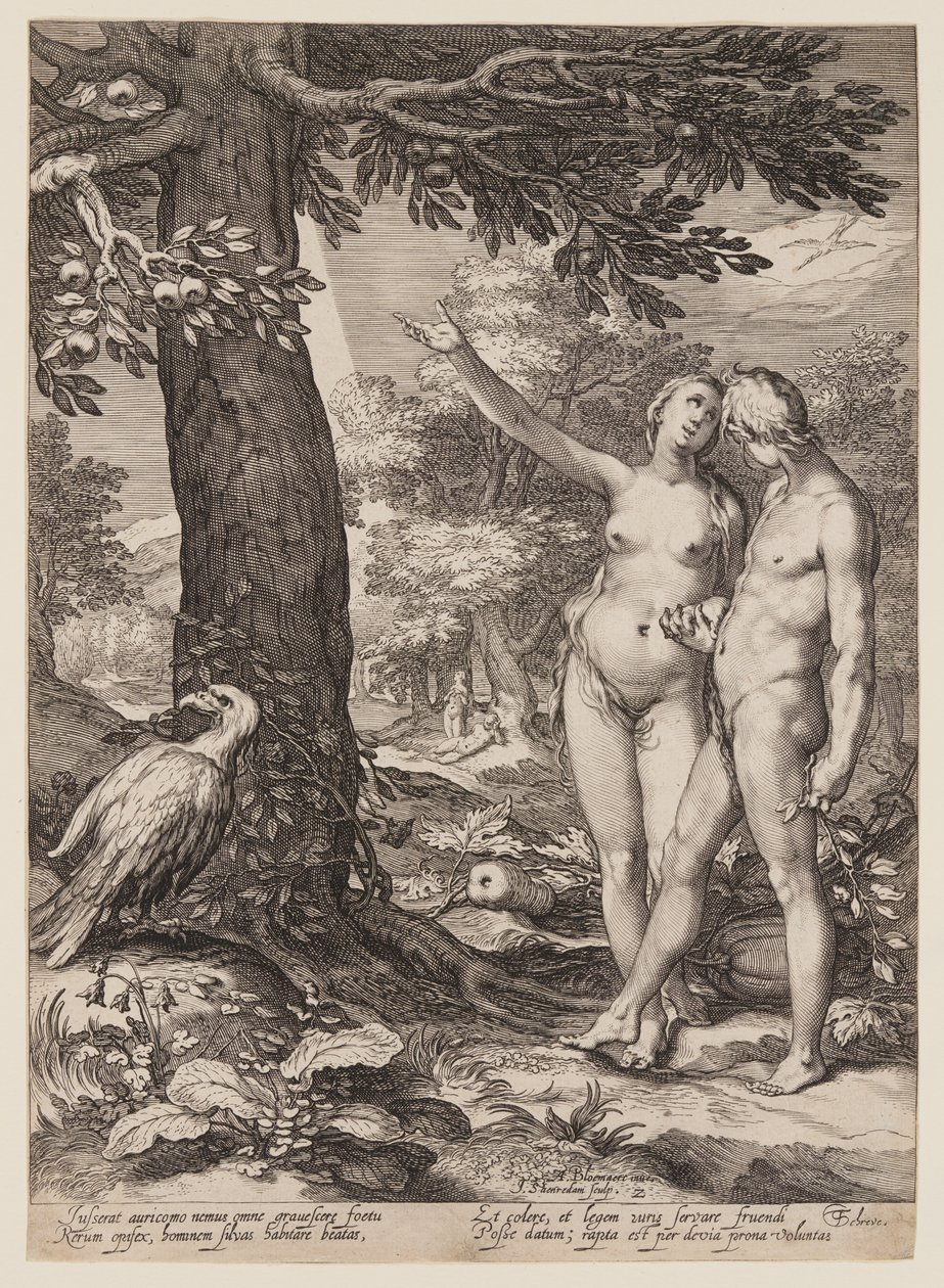 Adam and Eve before the Tree of Knowledge, from History of the First ...