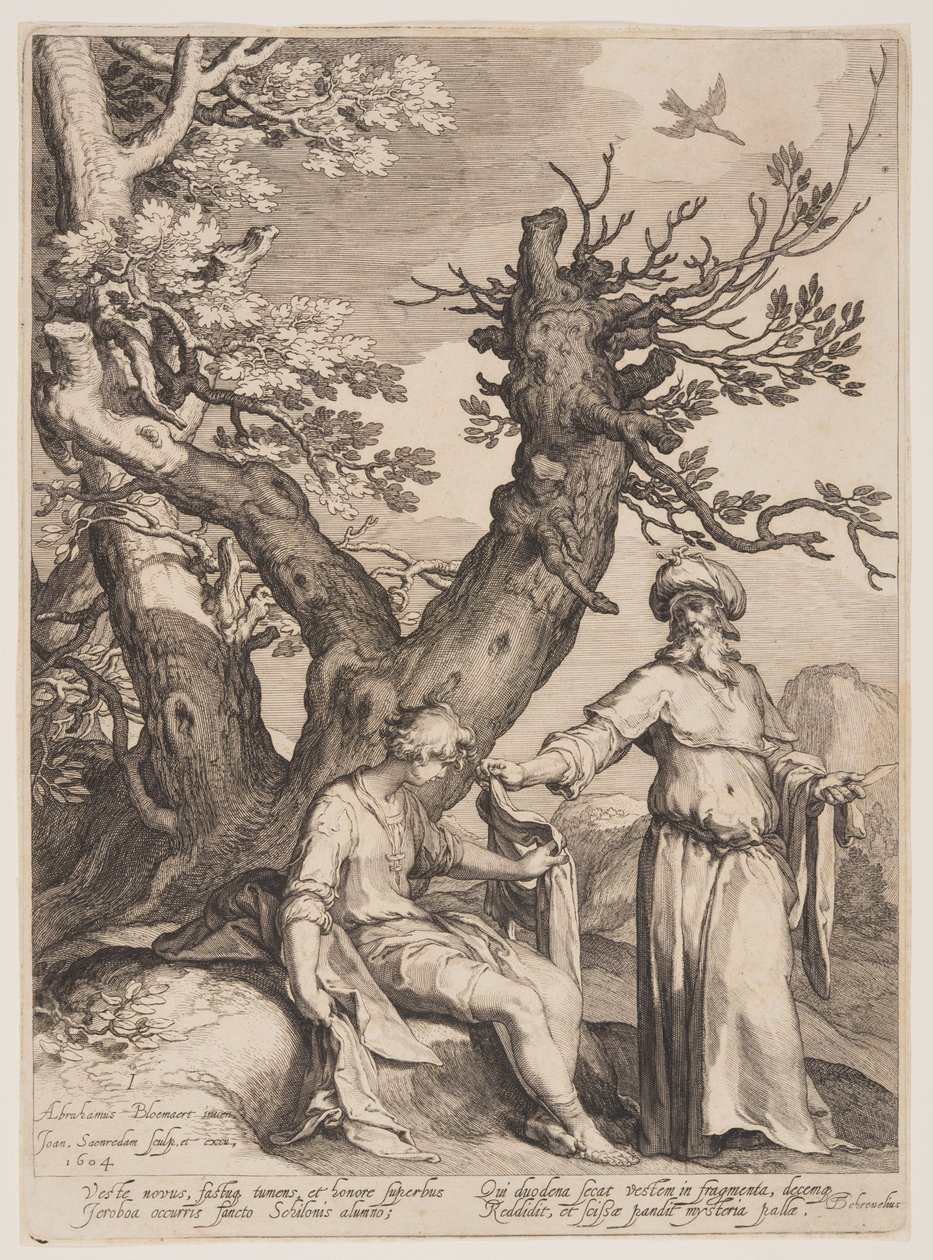Ahajah Divides his Cloak into Twelve Parts, from Four Scenes from the Life of the Prophets, Isaiah, Ahajah and Elisha by Jan Saenredam