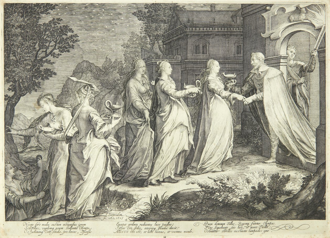 The Wise Virgins Received by the Lord by Jan Saenredam