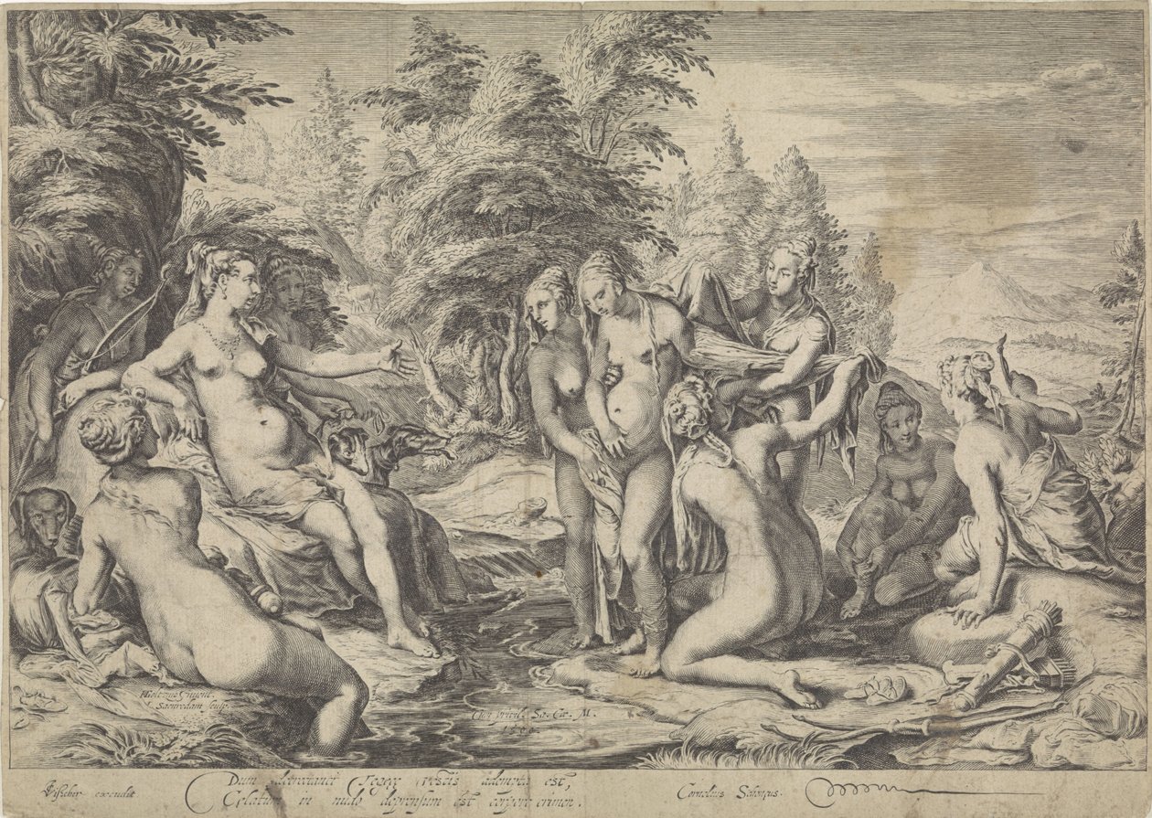 Diana discovers the pregnancy of Callisto by Jan Saenredam