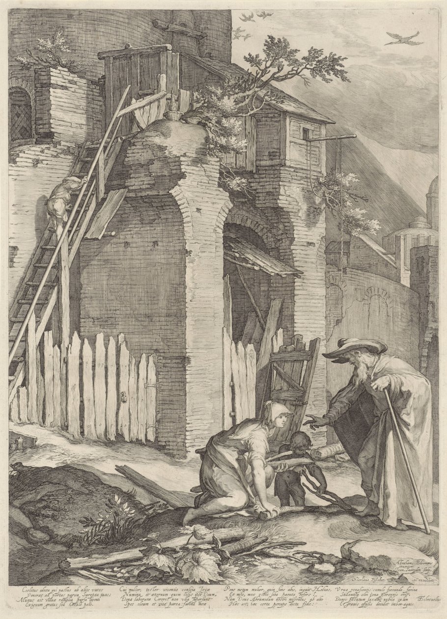 Elijah Meets the Widow of Zarephath by Jan Saenredam