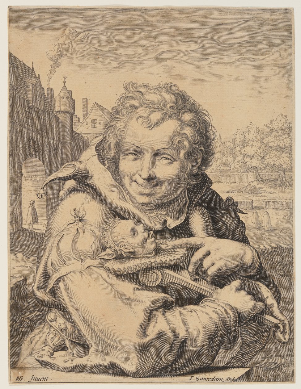 Fool Holding a Staff by Jan Saenredam
