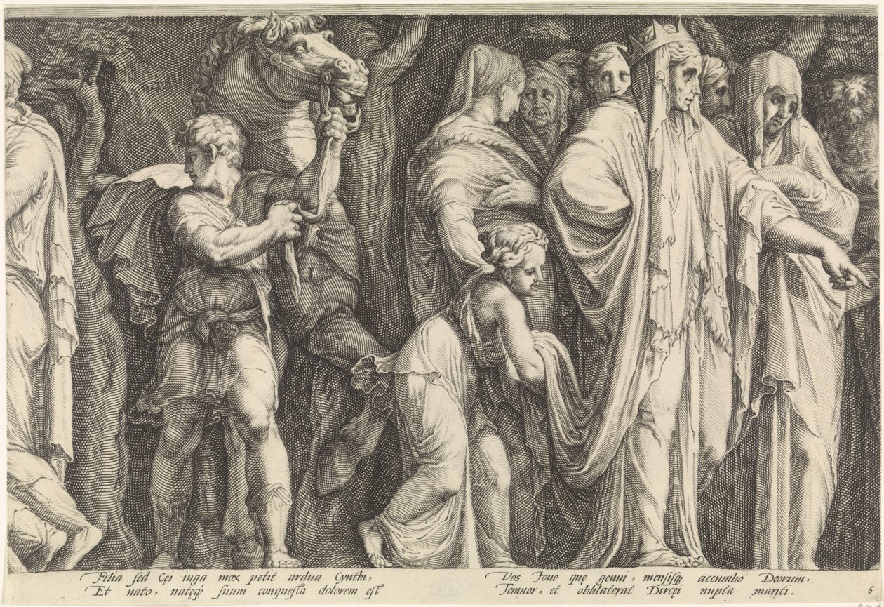 Frieze with the Punishment of Niobe (plate 6) by Jan Saenredam