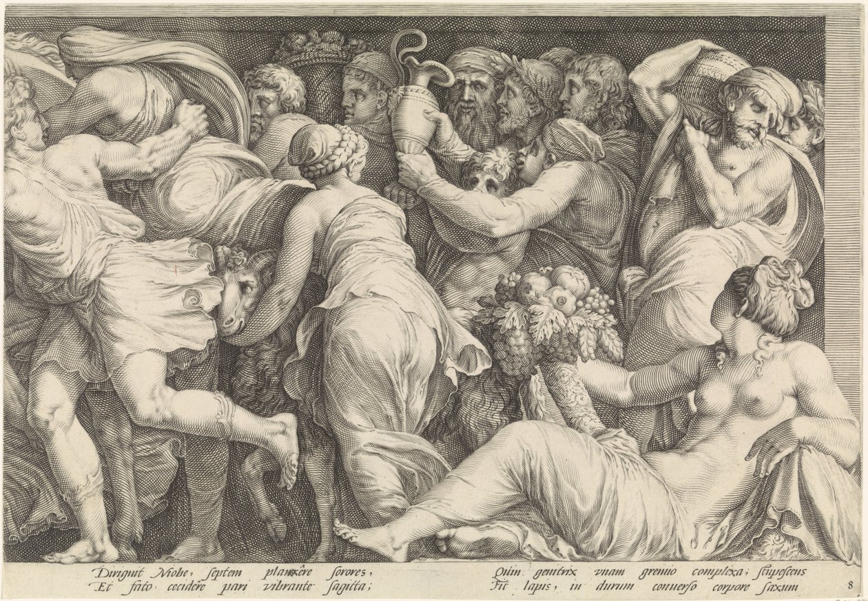 Frieze with the Punishment of Niobe (plate 8) by Jan Saenredam