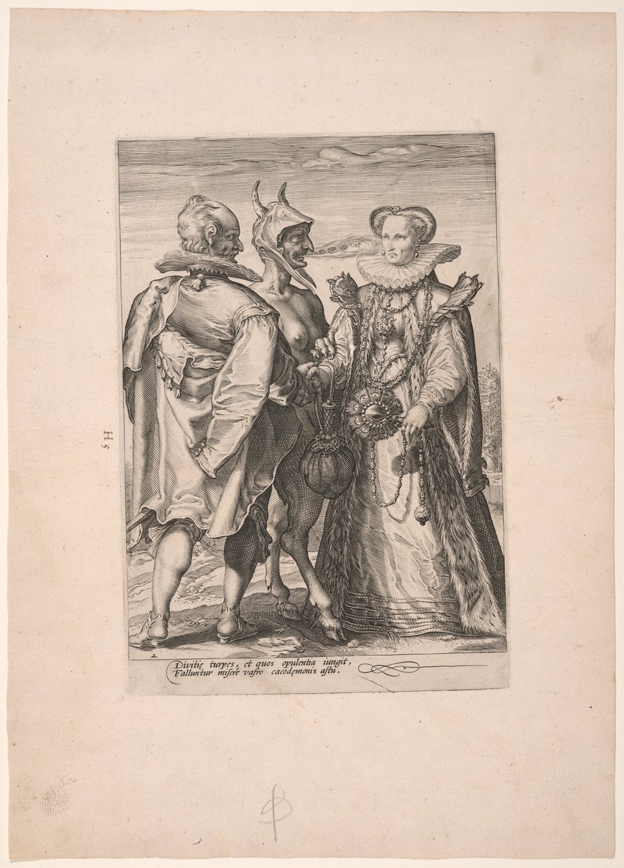 Marriage for Wealth, from Three Kinds of Marriages by Jan Saenredam