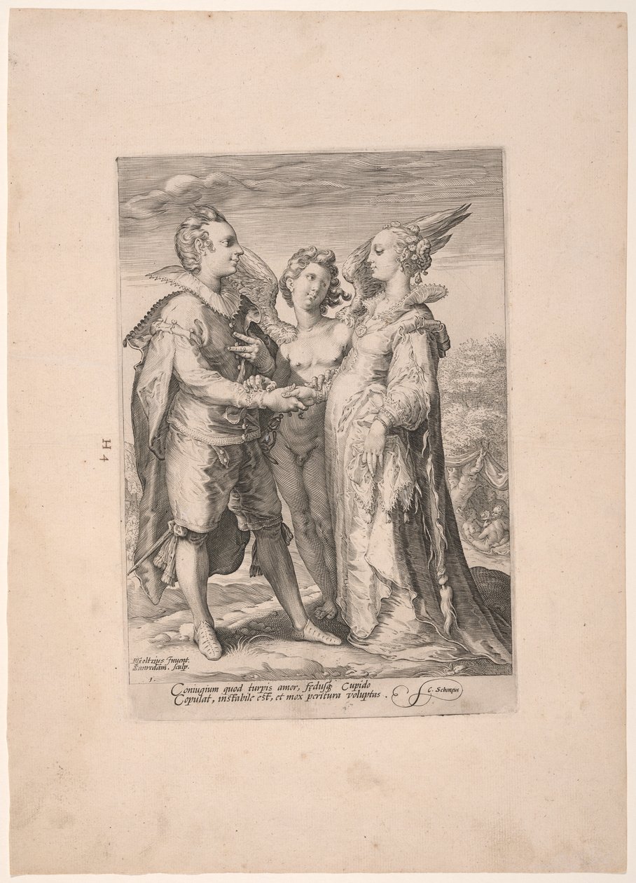Marriage for Worldly Love, from Three Kinds of Marriages by Jan Saenredam
