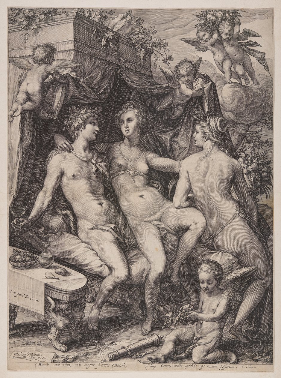 Without Ceres and Bacchus, Venus Freezes by Jan Saenredam
