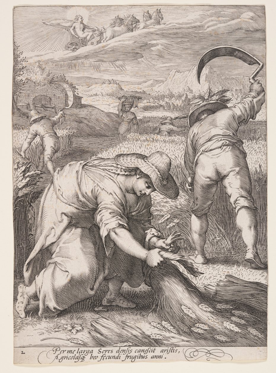 Summer (Peasants Harvesting Wheat), from The Four Seasons by Jan Saenredam