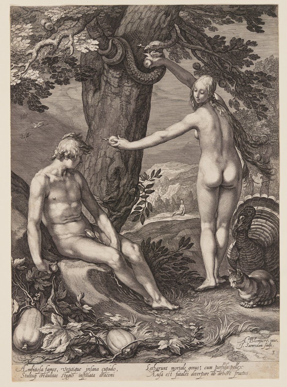 Temptation of Man, from History of the First Parents of Man by Jan Saenredam