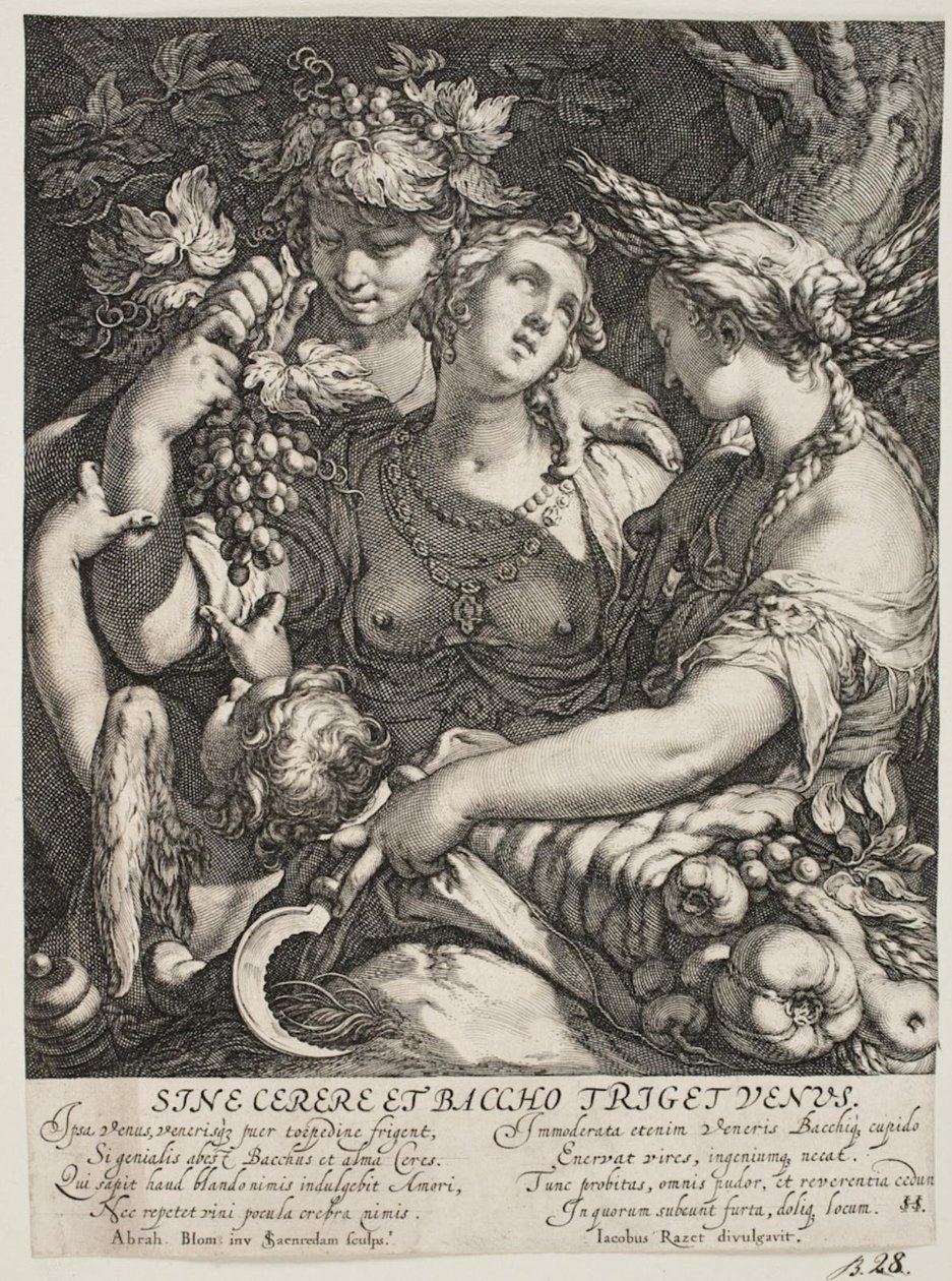 The Alliance of Venus with Bacchus and Ceres by Jan Saenredam