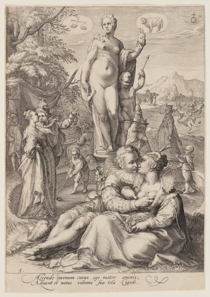 Venus Presiding over the Realm of Love, from Seven Planetary Gods by Jan Saenredam