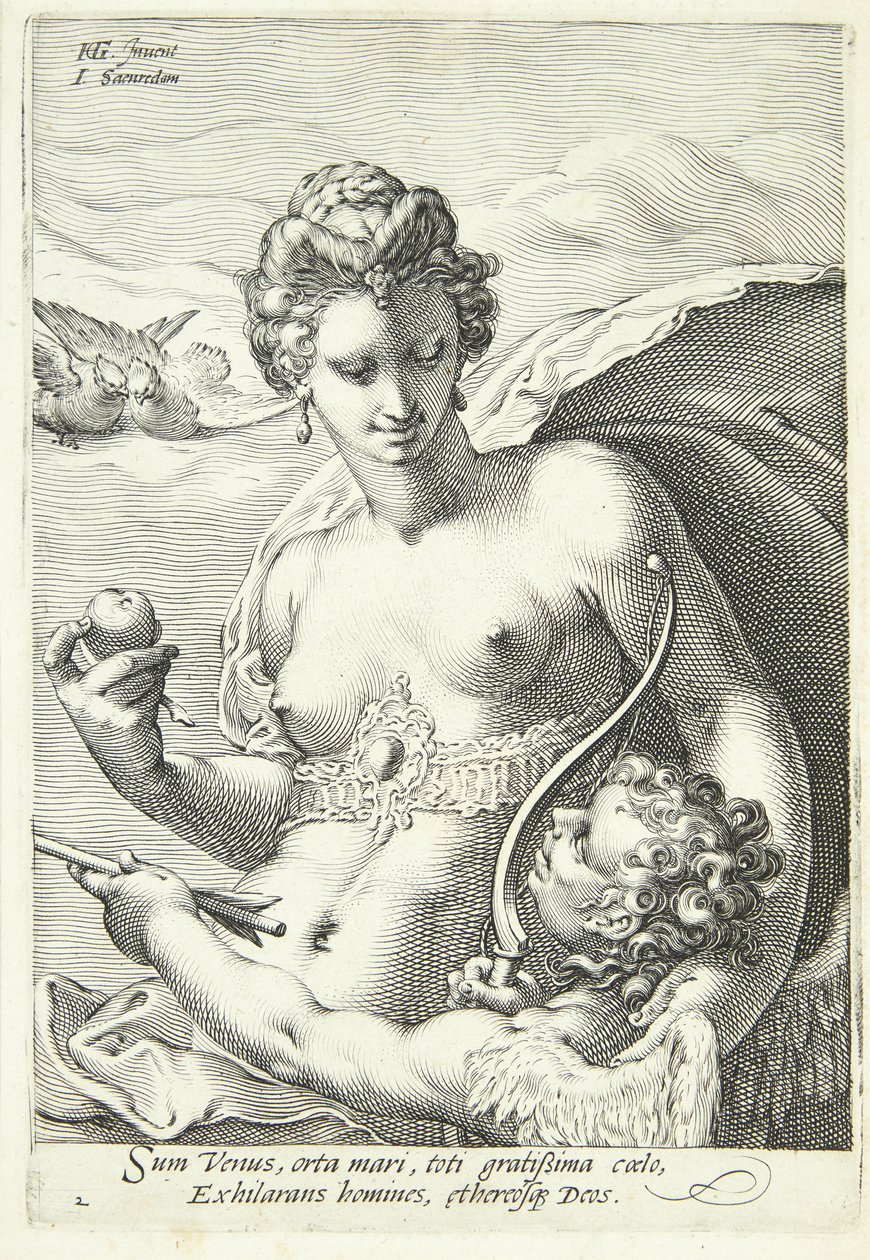 Venus and Cupid by Jan Saenredam