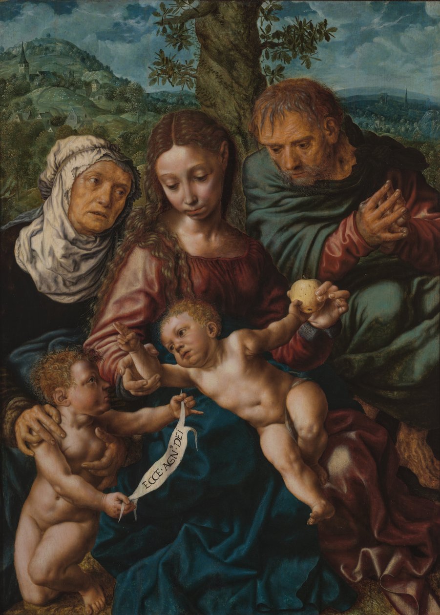 Holy Family with John the Baptist and St. Elisabeth by Jan Sanders van Hemessen
